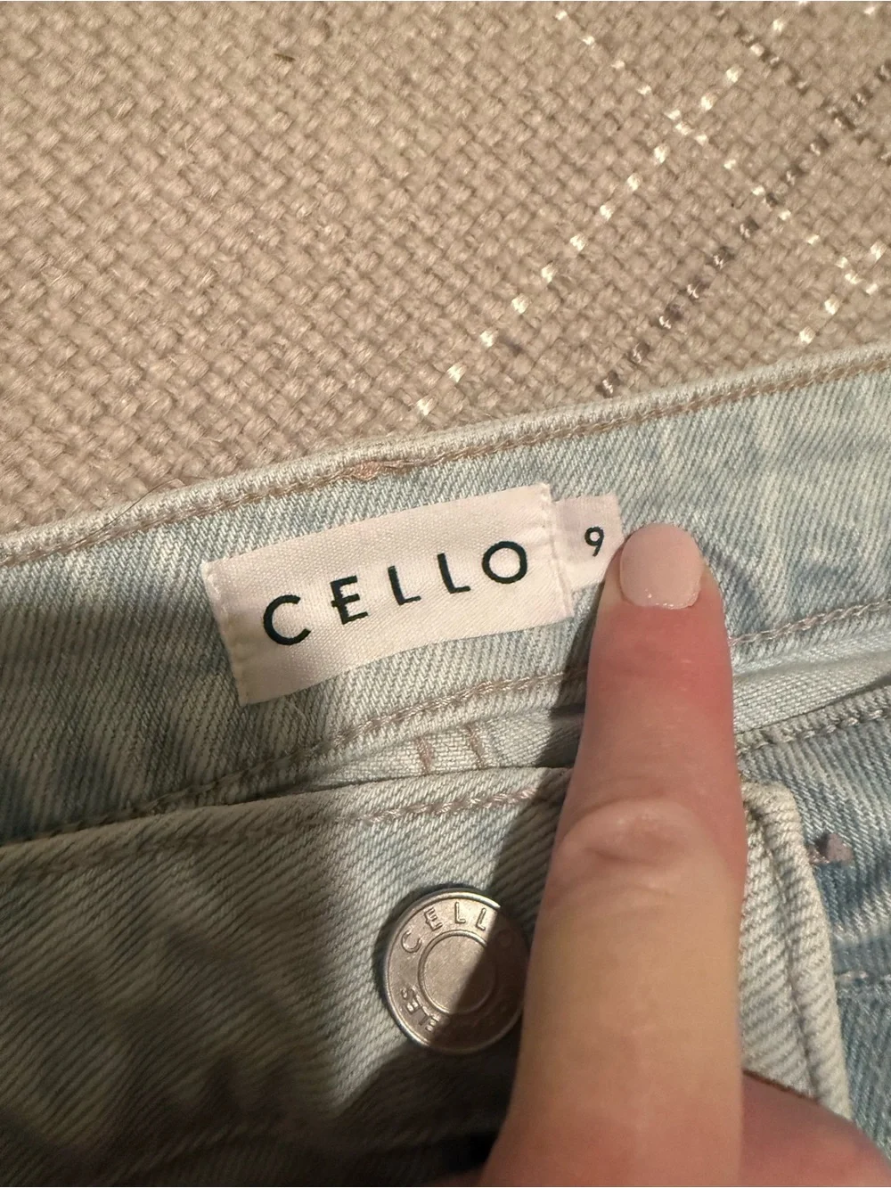 Cello Light Blue Distressed Straight-Leg Jeans